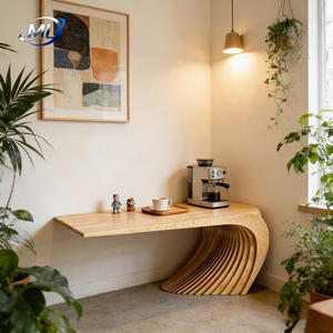 Table basse de salon en forme de L, style moderne minimaliste, en bois massif, écologique et durable - Product Image 6