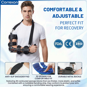 Stabilizzatore Ortopedico Professionale per Gomito con ROM Regolabile e Cerniera, Post-Operatorio, con Certificazione CE FDA per Recupero da Fratture e Riabilitazione - Product Image 5