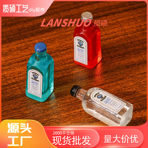 Mini Botellas de Licor de Resina Plástica en Miniatura, Set de Joyería 3D DIY, Adornos de Escritorio, Materiales para Manualidades - Product Image 3