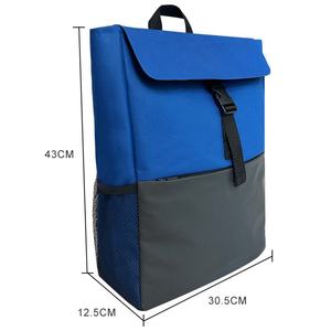 Sac à dos pour ordinateur portable imperméable pour hommes, idéal pour les activités de plein air, vente directe usine, sac à dos décontracté pour ordinateur avec fermeture éclair en polyester pour étudiants - Product Image 2