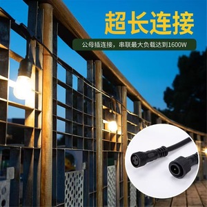 S14 Outdoor Waterproof Vintage Hanging <b>LED</b> <b>Light</b> Strings For Garden Tent Decor 25000Hr Lifespan Glass Bulbs - Product Image 4