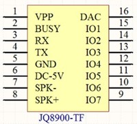 8900-TF Mini Module de lecteur MP3 avec U-Disk IO/Port série Carte TF Carte de décodage d'invite vocale Carte vocale MP3 pour haut-parleurs