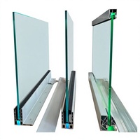 HDSAFE Modernes Aluminium-Glasgeländer mit U-Profil 12-20mm Dicke Bodenmontiert für Treppen/Veranda-Geländer 3 Jahre Garantie