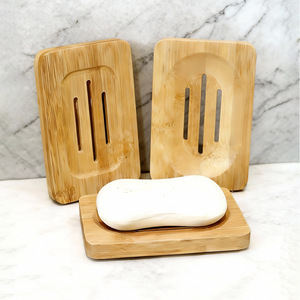 Porte-savon rectangulaire en bambou, étanche et anti-moisissure, pour le rangement sous l'évier de la salle de bain - Product Image 1