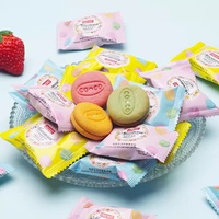 Groothandel Exotische Zoete Snacks en Dranken Goedkope Aardbei/Citroen/Crème Smaak Chocolade Macaron Sandwich Koekjes in Doos 188g