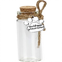 Urne funéraire cylindrique en verre transparent pour animaux de compagnie, avec couvercle en bois scellé, grande capacité, récipient transparent pour cendres, pour commémoration de chien ou de chat