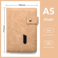 Carnet de notes de luxe A5 en cuir PU, journal professionnel, couverture rigide, 100 feuilles, reliure cousue, logo personnalisé, multicolore, carnet de bureau