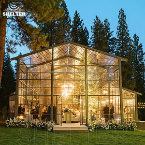 Grand chapiteau de luxe à cadre transparent Tente de mariage Atrium à paroi de verre transparent pour événement Tente d'orangerie pour fête de mariage - Product Image 6