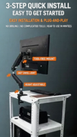 Moniteur portable avec structure en acier laminé à froid, dimensions 624,5x467x920mm, moule privé, pour salle informatique mobile, Guangdong