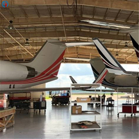Longue portée assemblage rapide structure en acier préfabriqué poutre en h hangar avion avion hélicoptère usine galvanisé métal maisons hangar