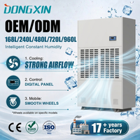 Prix d'usine 168L 240L 480L 720L 960L Déshumidificateur industriel et commercial OEM ODM pour piscine, entrepôt, sous-sol, etc.