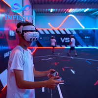 Simulador de Tiro Multijugador de Realidad Virtual Comercial, Juego de Batalla Inalámbrico para 4-10 Jugadores, Equipo para FEC