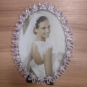 Oval Resin Photo <b>Frame</b> Silver Easel Back Freestanding Vertical Wedding Commemorative <b>Picture</b> <b>Frame</b> 885 - Product Image 1