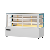 Vitrine réfrigérée commerciale à double porte avec dégivrage automatique pour boulangerie, supermarché, gâteaux, fruits, boissons