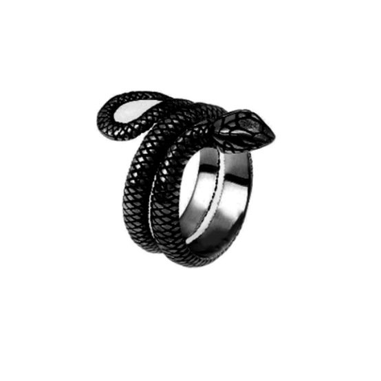 Anillo Ajustable De Plata Sterling 925 Con Diseño De Serpiente - Regalo Para Mujeres Y Niñas - Hipoalergénico