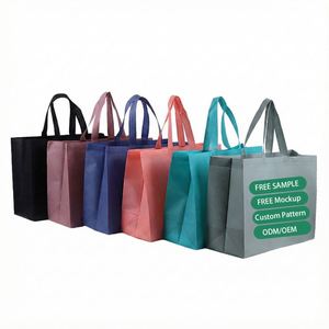 Sacs fourre-tout pliables personnalisés en non-tissé recyclables, réutilisables, écologiques avec logo imprimé - Échantillon gratuit ODM/OEM - Product Image 1