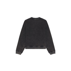 Kingsen personnalisé lavé à l'acide broderie coton col rond sweat hommes français éponge surdimensionné Hip Hop pull sweat - Product Image 4