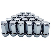 Écrous de moyeu de roue hexagonaux à bride de grade 8.8 GB/T 56, 19 mm #   M12 M14, Fixations de pneus de voiture électrophoretiques noires pour réparation automobile universelle