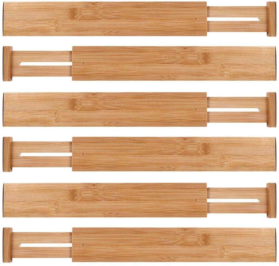 Расширяемый бамбуковый ящик-органайзер Combohome, разделители для ящиков