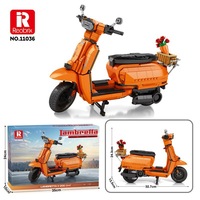 Reobrix 11036 2025 Nuevo Moc City Creative Roman Holiday, Modelo de Motocicleta, Bloques de Construcción, Juguetes de Ensamblaje DIY, Regalos para Niños, Sets de Bloques de Construcción