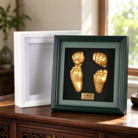Kotak pajangan cetakan tangan dan kaki bayi ramah lingkungan 3D, bunga kering, pemandangan alam, bingkai hewan, dekorasi rumah, hadiah, kotak bayangan