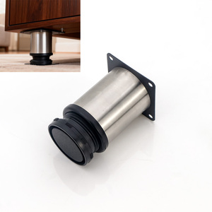 Acero inoxidable Pied de meubles en inox bases de metal para mesas patas ajustables para muebles - Product Image 1