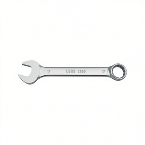 Usag 2850 Combination Wrench <b>17mm</b> Metric Open End And Box <b>Spanner</b> Tool - Product Image 2