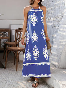 <span class=keywords><strong>Abbigliamento</strong></span> <span class=keywords><strong>Donna</strong></span> 2025: Abito Lungo Estivo Senza Maniche con Stampa <span class=keywords><strong>Boho</strong></span> e Schiena Scoperta - Product Image 4