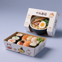 2025 populaire nouveau Design Sushi Set Box Sushi Catering Box Stand up Sushi Box avec personnalisé
