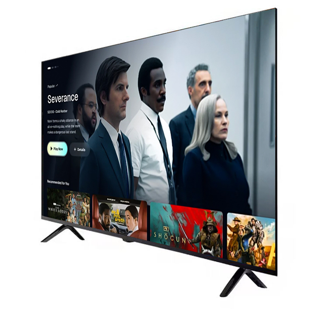 Trendy A+ Tempered Glass 50-110 Inch LED 4K UHD HDTV Android Smart TV with Wi-Fi and 120Hz for Home Movie Watching