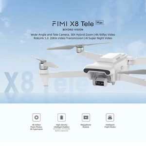 47 นาที 2 แบตเตอรี่ FIMI X8 Tele MAX GPS 3 แกนกันสั่น Combo กล้อง 4K Fimi X8 Pro สำหรับถ่ายภาพ - Product Image 5