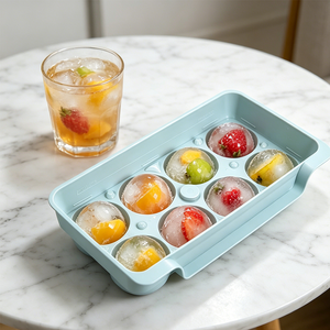 <span class=keywords><strong>Moule</strong></span> à glaçons en silicone de qualité alimentaire pour fruits et crèmes glacées, plateau à glaçons en silicone avec couvercle, vente en gros - Product Image 2