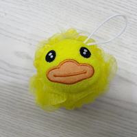 Éponges de bain pour enfants, nettoyeur de douche en forme de grenouille de canard, dessin animé, gommage du dos, éponge en maille, boules de luffa, houppette