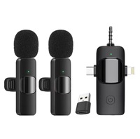Nouveau microphone cravate sans fil portable pour enregistrement audio-vidéo, mini micro pour iPhone, Android, diffusion en direct, jeux, microphone pour téléphone