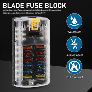 Cnspeed 12-Way Fuse Box With Led Indicator For Rv And <b>Yacht</b> Screw Wiring - Product Image 5
