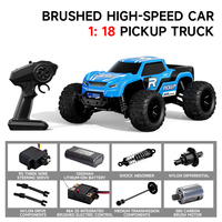 Camion monstre RC électrique 4x4 1:10 avec moteur brushless YH-18002 Pro prêt à l'emploi, télécommande, piles AA, câble USB, utilisation intérieure/extérieure