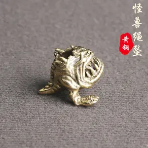 Cross border brass mushroom goblin canine monster rope pendant personality knife pendant DIY accessories cloth buckle pendant