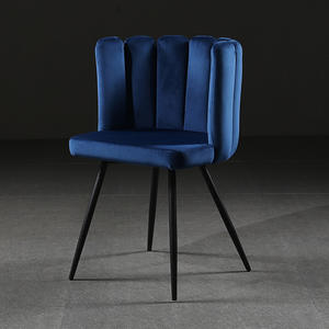 Muestra gratis comedor moderno Rosa tela azul negro verde triturado gris oro mesa de comedor copetudo rojo Navi Silla de terciopelo francés de lujo - Product Image 6