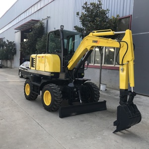 Earthmoving <b>Machinery</b> 4 Ton 8 Excavators Wheel Excavator Hydraulic <b>Small</b> Digger Factory Price - Product Image 3