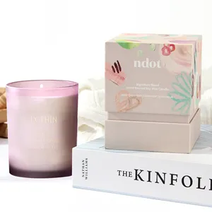 Recyclable custom candle boxes with logo 8 9 oz ounce candle box candle box 4x10 with lid