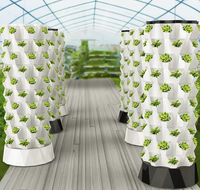 Système de culture hydroponique vertical Home Farm Tower Garden, tour hydroponique à 48 pots, système hydroponique vertical pour serre