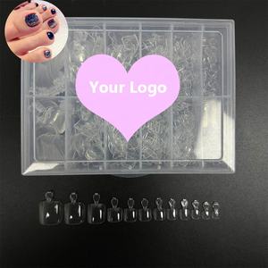 504 pièces/boîte clair faux ongles d'orteil conseils pieds conseils <span class=keywords><strong>manucure</strong></span> Nail Art décoration couverture complète faux ongles d'orteil conseils - Product Image 1