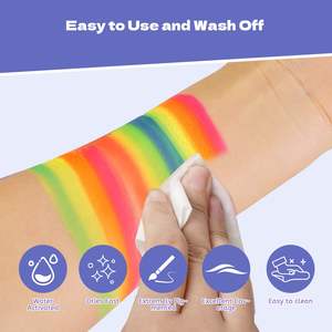 Kit de <span class=keywords><strong>peinture</strong></span> pour le corps et le <span class=keywords><strong>visage</strong></span>, ensemble de <span class=keywords><strong>peinture</strong></span> pour <span class=keywords><strong>visage</strong></span> professionnel pour enfant - Product Image 5