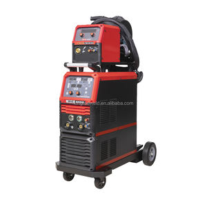 Soudeuse <span class=keywords><strong>MIG</strong></span> <span class=keywords><strong>MAG</strong></span> multifonction à impulsions haute vitesse refroidie par eau MIG500DW, version économique avec <span class=keywords><strong>chariot</strong></span> porte-bouteilles de gaz - Product Image 1