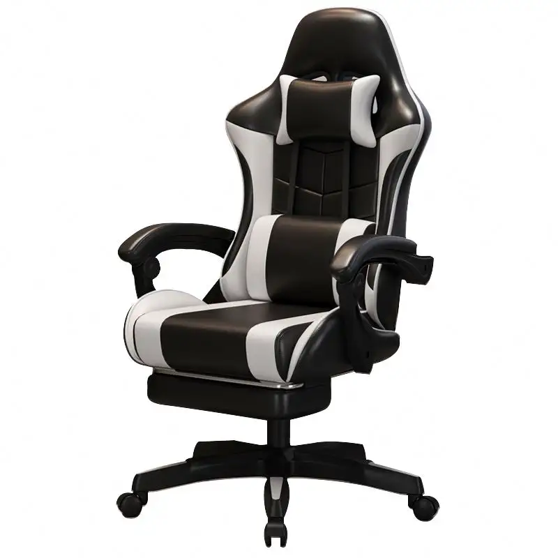 Gaming Desk Chair Footrest PC Com ter Chair With Removable Head And Lumbar Pillow Gaming Chair Modern