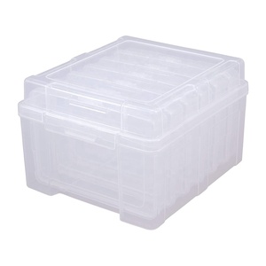 Boîte <span class=keywords><strong>de</strong></span> rangement pour cartes photo <span class=keywords><strong>de</strong></span> <span class=keywords><strong>bureau</strong></span>, petite boîte <span class=keywords><strong>de</strong></span> rangement pour jouets avec 6 boîtes photo personnelles transparentes 26028 4*6 pouces en plastique PS - Product Image 4