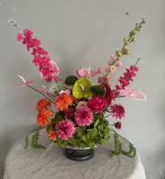 Arrangement personnalisé de roses artificielles en soie de 30 à 80 cm, décoration de mariage, centre de table de mariage, boule de fleurs blanche, violette, rose