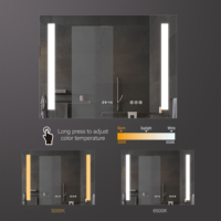 BATHNOLOGY Miroir LED de bain intelligent au design moderne Miroir lumineux rectangulaire de haute qualité pour la salle de bain