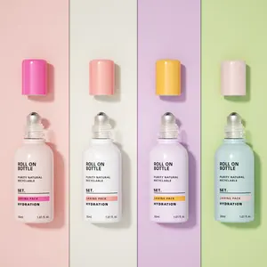 Tùy Chỉnh Sang Trọng Rỗng 5Ml 10Ml 15Ml <span class=keywords><strong>20Ml</strong></span> 30Ml 50Ml 100Ml Cuộn Trên Chai Thủy Tinh Nước Hoa Dầu Cuộn Trên Chai Thủy Tinh Với Con Lăn Bóng - Product Image 1