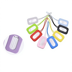 China Luggage ID Tag Anti-Loss Identification Hang Tag Purple Label Silicone Boarding Name Tag Model for <b>Suitcases</b> - Product Image 3